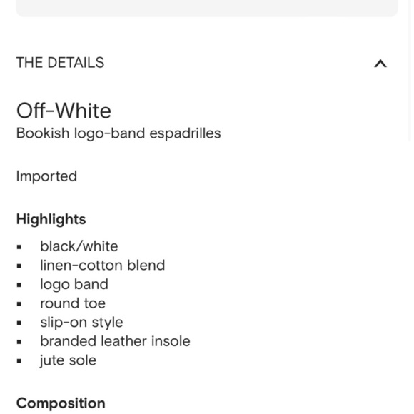 Off-White Black and White Espadrilles size 37 - Picture 11 of 11